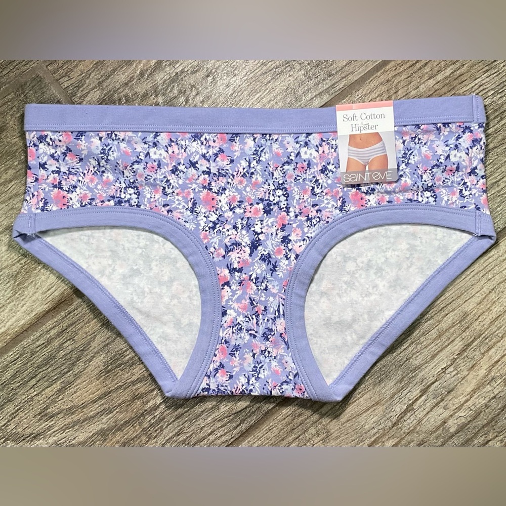 New Saint Eve soft cotton hipster panties size S Thistle Floral
